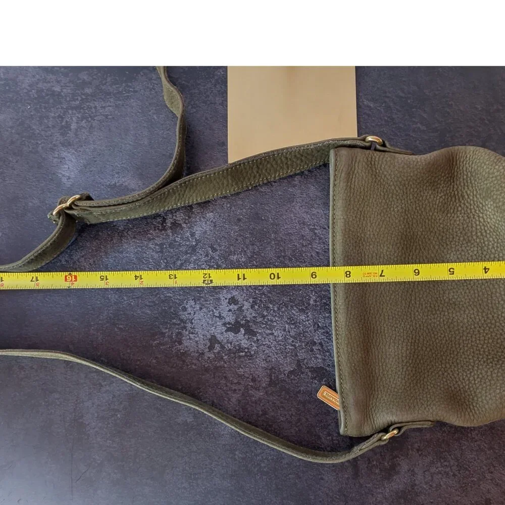 RARE Coach Pebbled Leather Olive Green Bucket N5M‑4933 w/ Dusty - Picture 16 of 16